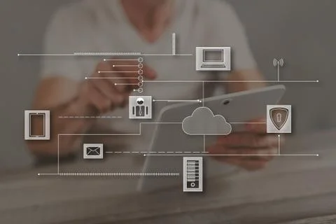 Concept of cloud computing 스톡 사진