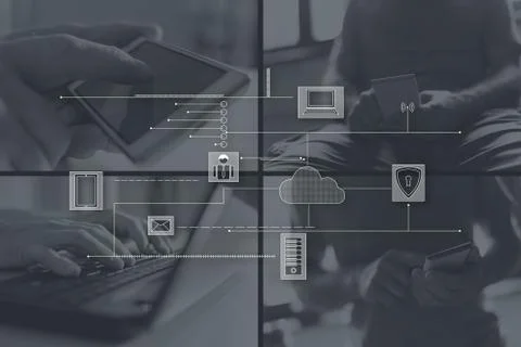 Concept of cloud computing Stock Photos