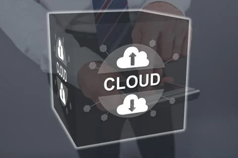 Concept of cloud computing Stock Photos