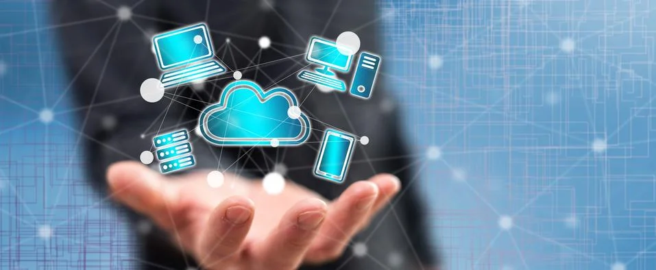 Concept of cloud computing Stockfoto's