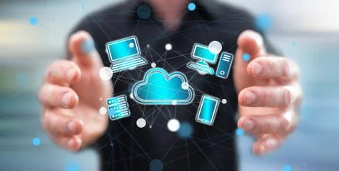 Concept of cloud computing Stockfoto's