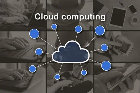 Concept of cloud computing Stock Photos