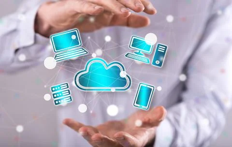 Concept of cloud computing 스톡 사진