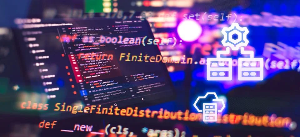 Concept of cloud computing technology. Protecting data and servers remotely.. Stock Photos