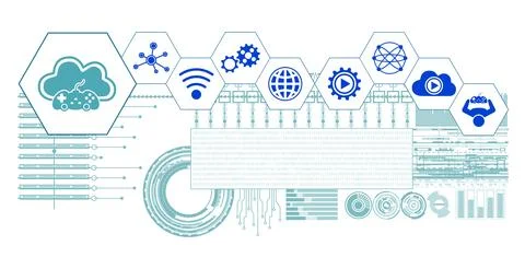 Concept of cloud gaming Stock Illustration