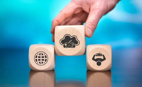 Concept of cloud gaming Stock Photos
