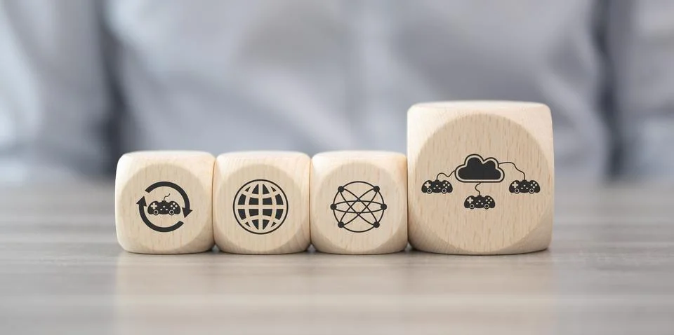 Concept of cloud gaming Stock Photos