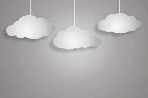 Concept cloud on gray background Stock Illustration