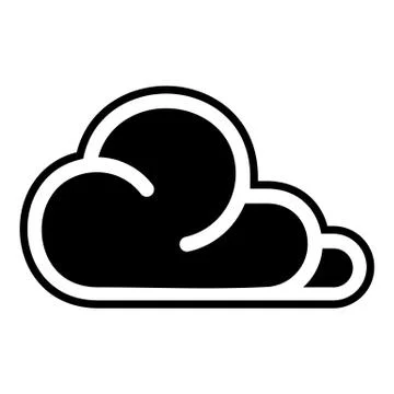 Concept cloud icon, simple black style Stock Illustration
