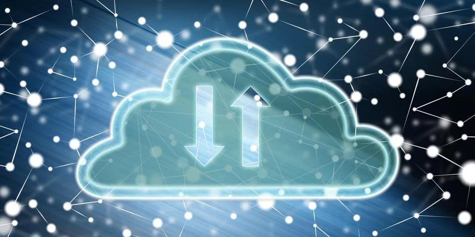 Concept of cloud networking Stock Illustration