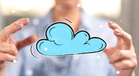 Concept of cloud networking 스톡 사진