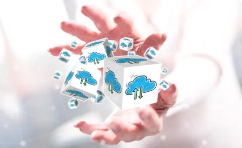 Concept of cloud networking Stock-Fotos