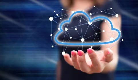 Concept of cloud networking 스톡 사진