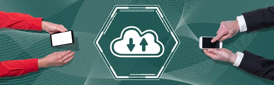 Concept of cloud networking Foto stock