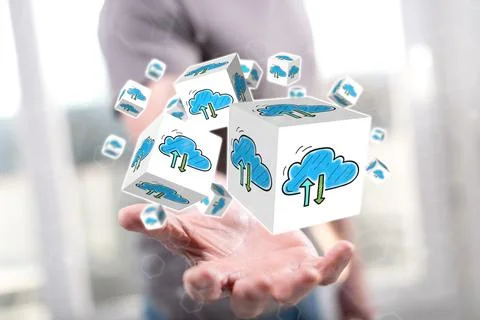 Concept of cloud networking Foto stock