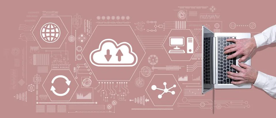 Concept of cloud networking Foto stock