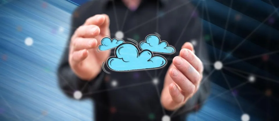 Concept of cloud networking Foto stock