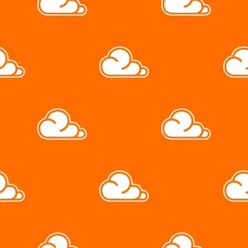 Concept cloud pattern vector orange Stockillustratie