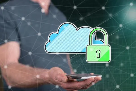 Concept of cloud security Foto stock