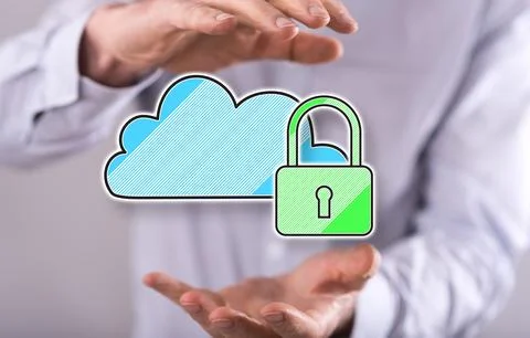 Concept of cloud security Foto stock