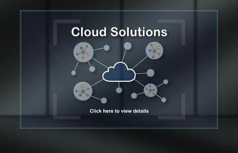 Concept of cloud solutions Stock Illustration