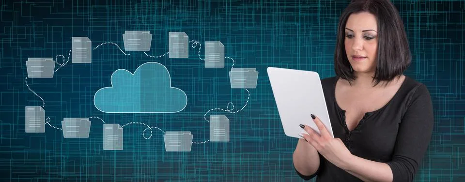 Concept of cloud storage 스톡 사진