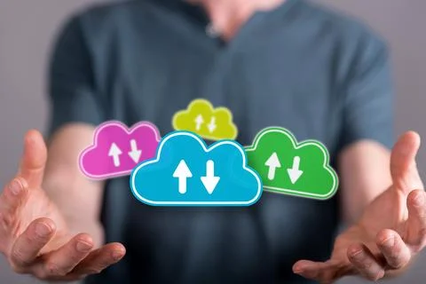 Concept of cloud storage Stock Photos