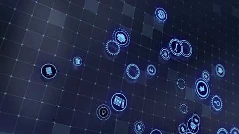 Concept of cloud technologies and server data processing Stock Footage 233972734