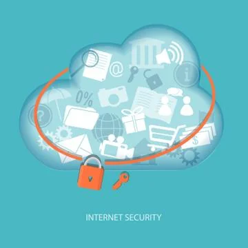 Concept of cloud technology Stock Illustration