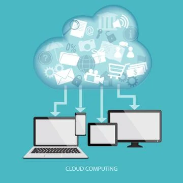 Concept of cloud technology 스톡 일러스트