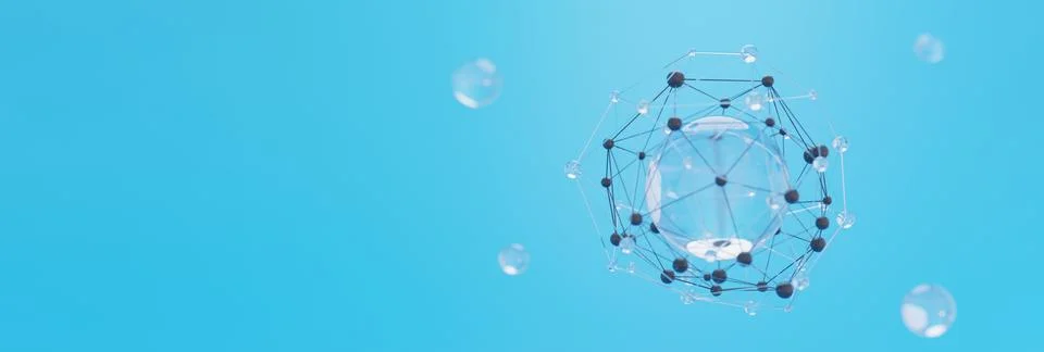 Concept of a CO2 molecule. Abstract Concept of a Carbon dioxide molecule. Stock Illustration