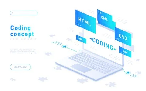 Concept of coding Stock Illustration