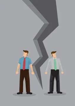 Concept of colleagues argument. Vector illustration. Stock Illustration