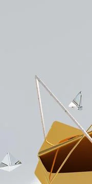 Concept color 3d geometric composition, 3d illustration. Geometry shapes de.. Illustrazione stock