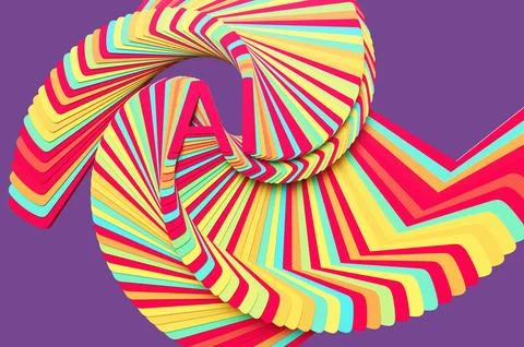 Concept of colored letters AI of artificial intelligence with glitch effect o Stock Illustration