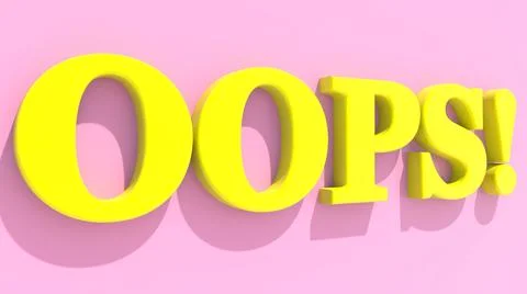 Concept of colorful OOPS! Stock Illustration