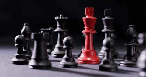 Concept, a combination of chess pieces Stock Footage 129592040