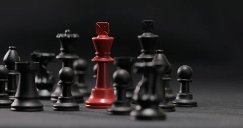 Concept, a combination of chess pieces Stock Footage 129592609