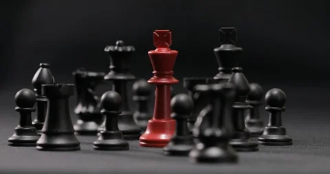 Concept, a combination of chess pieces Stock Footage 129593130