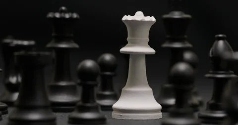 Concept, a combination of chess pieces Stock Footage 129594079