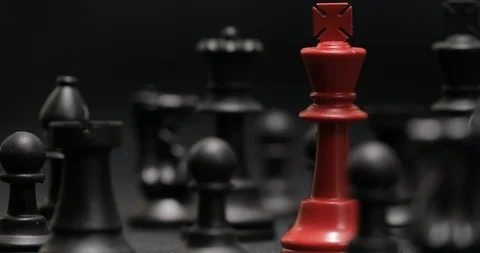 Concept, a combination of chess pieces Stock Footage 129594609