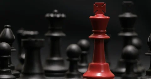Concept, a combination of chess pieces Stock Footage 129594947