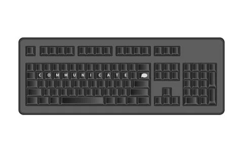 Concept communicate by computer Stock Illustration