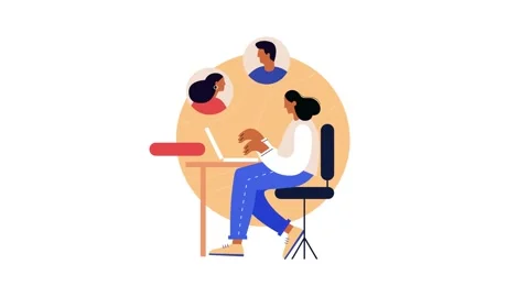 Concept of communication over the Internet. Stock Footage 130881602