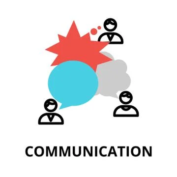 Concept of communication, vector illustration Illustrazione stock