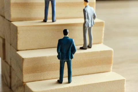 The concept of competition in career development and promotion Stock Photos