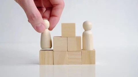 Concept of competition at work among other employees. Stock Footage 142365114