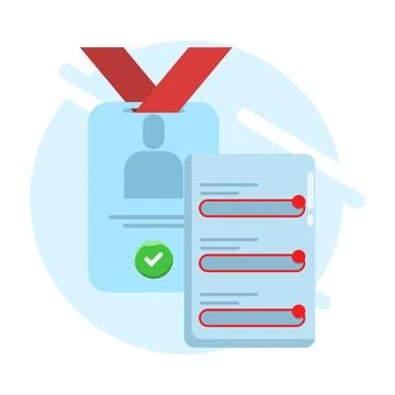 Concept of complete profile form and personal data. online registration. Stock Illustration