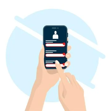 Concept of complete profile form and personal data. online registration. Stock Illustration