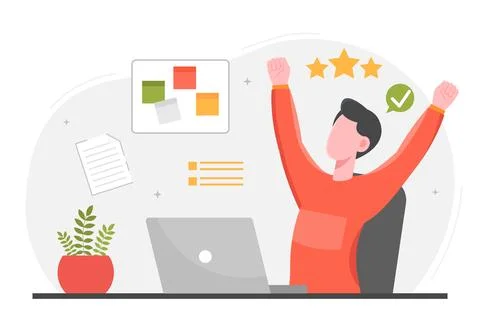 Concept of completed task Stock Illustration